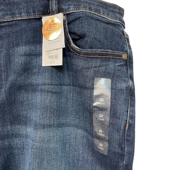 New Lane Bryant Signature Fit Skinny Flex Magic Waistband Jeans Womens Size 22L - Picture 2 of 7